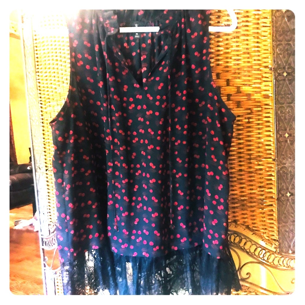 Top with lace detail